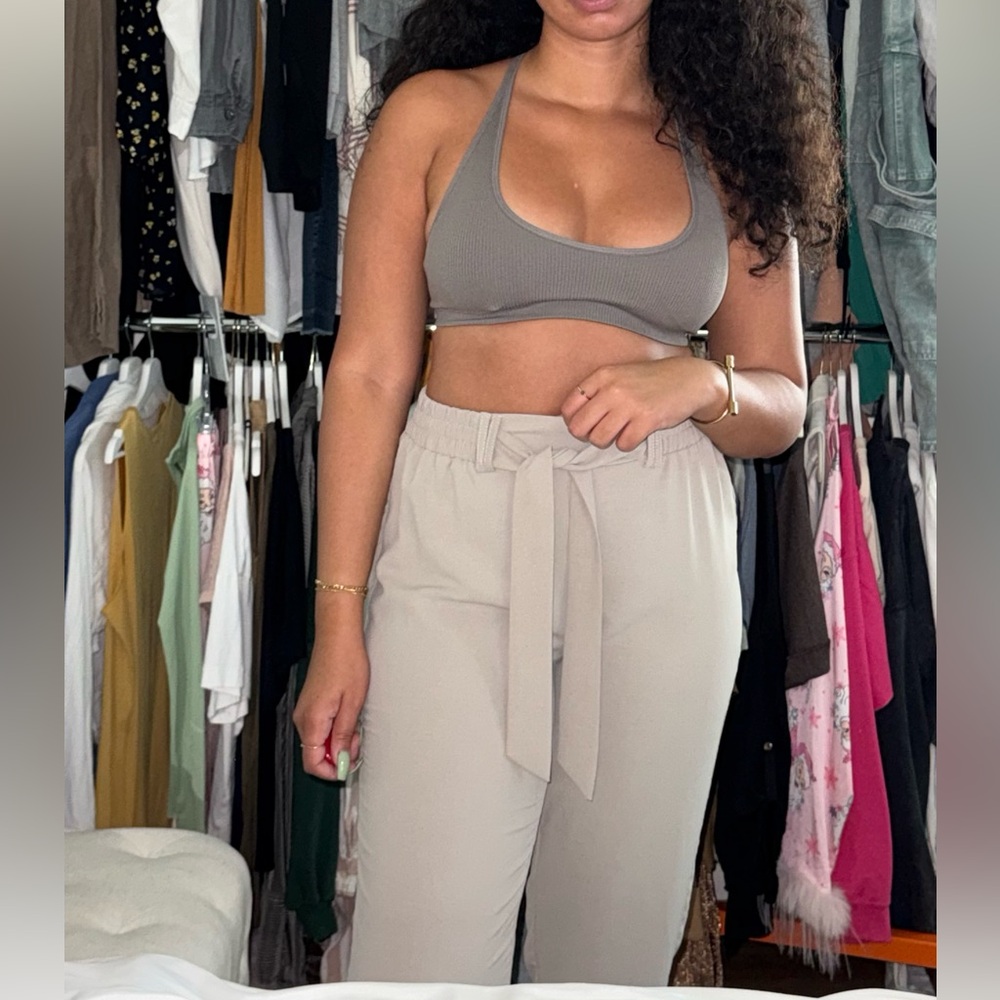 Elegant Beige Women's Pants